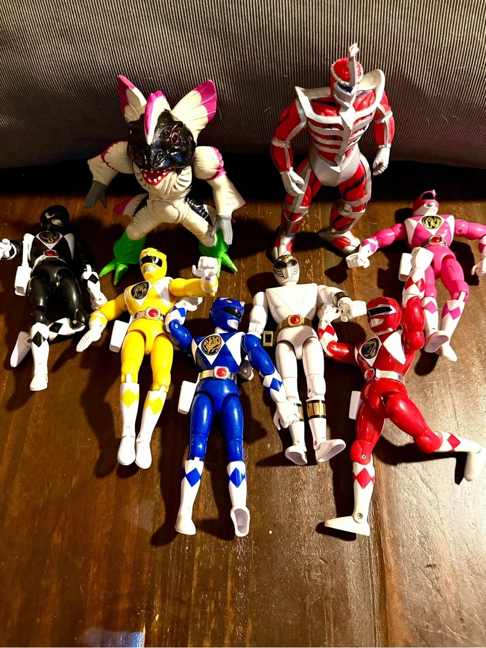 Vintage Collection of (8) 1990s Bandai Original Mighty Morphin Power Rangers